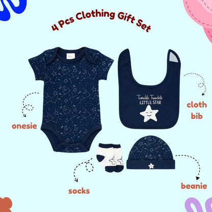4 pcs Baby Clothing Gift Set - Midnight Star