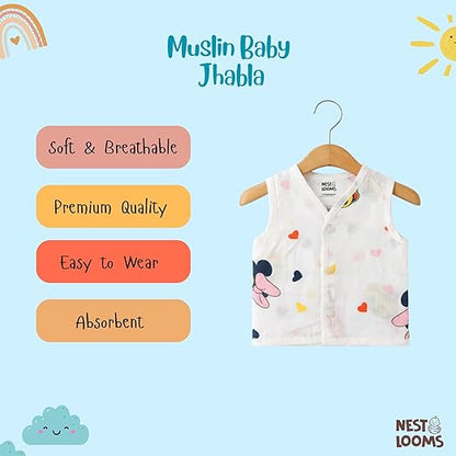 Sleeveless Jhabla With Button - Mickey Love