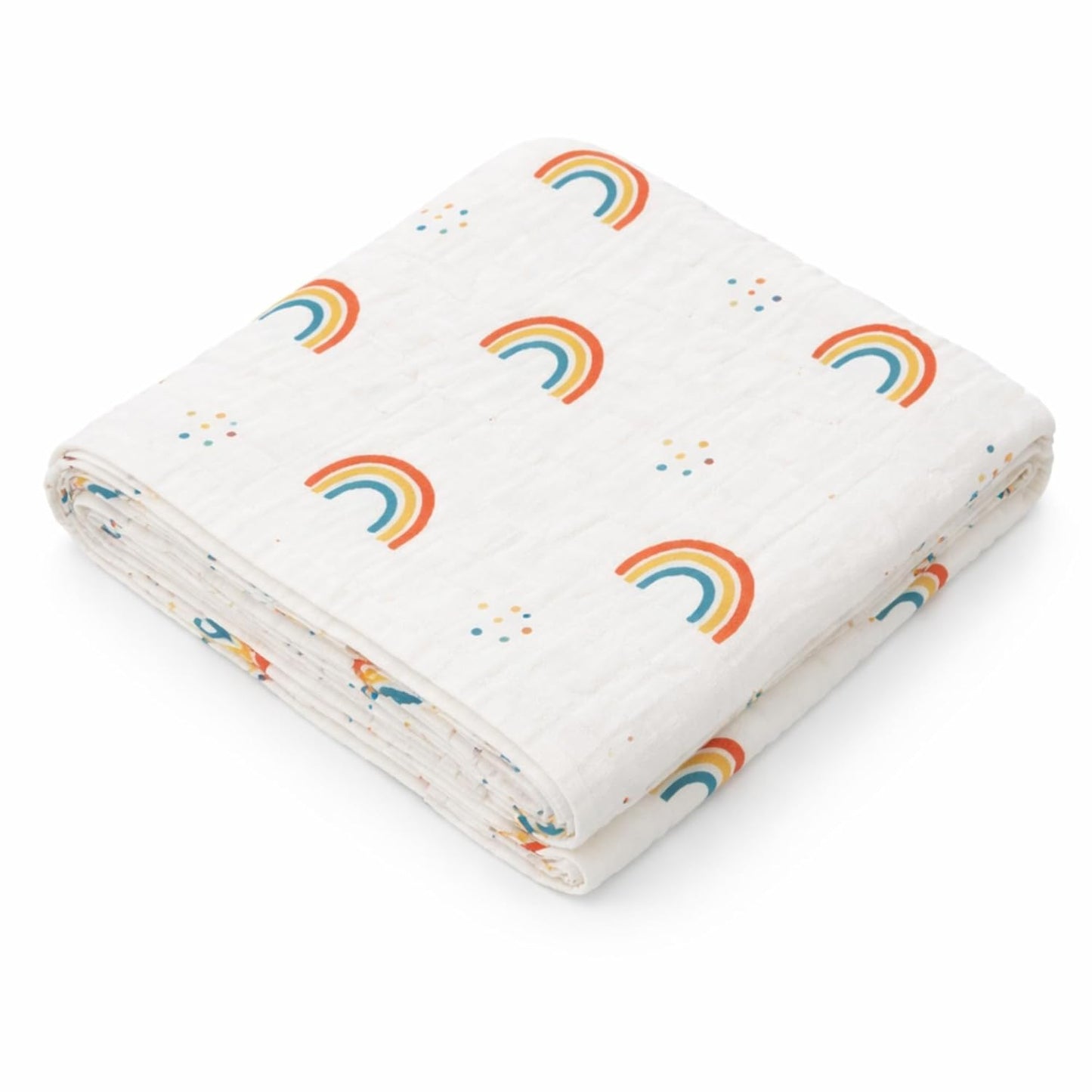 Organic Cotton Muslin Blanket - Rainbow Dreams