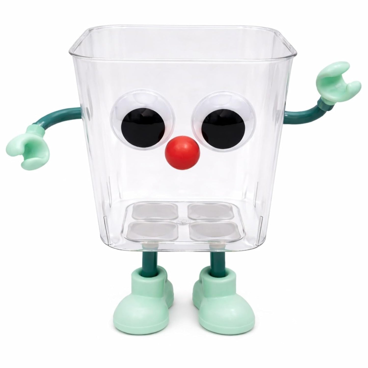Multipurpose DIY Robot Trash Can - Green Turquoise