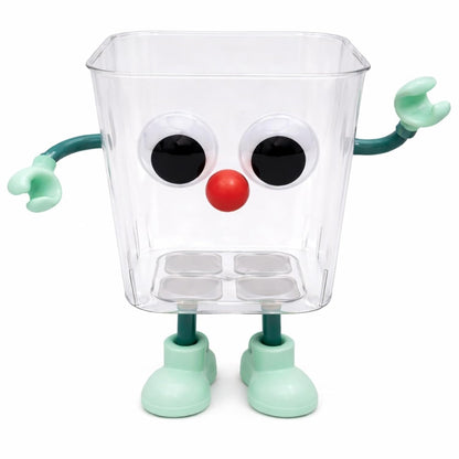Multipurpose DIY Robot Trash Can - Green Turquoise