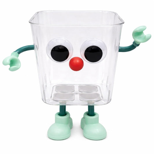 Multipurpose DIY Robot Trash Can - Green Turquoise