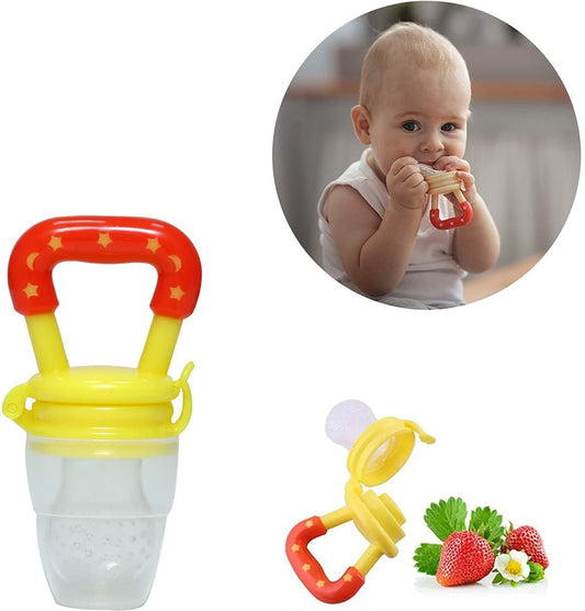 Silicone Fruit Nibbler - Yellow Star Handle