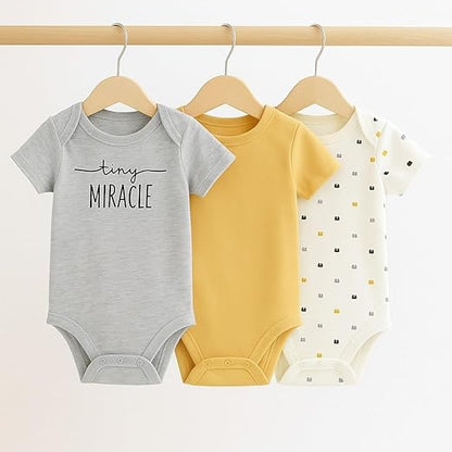 Cotton Baby Onesie - Tiny miracle (grey)