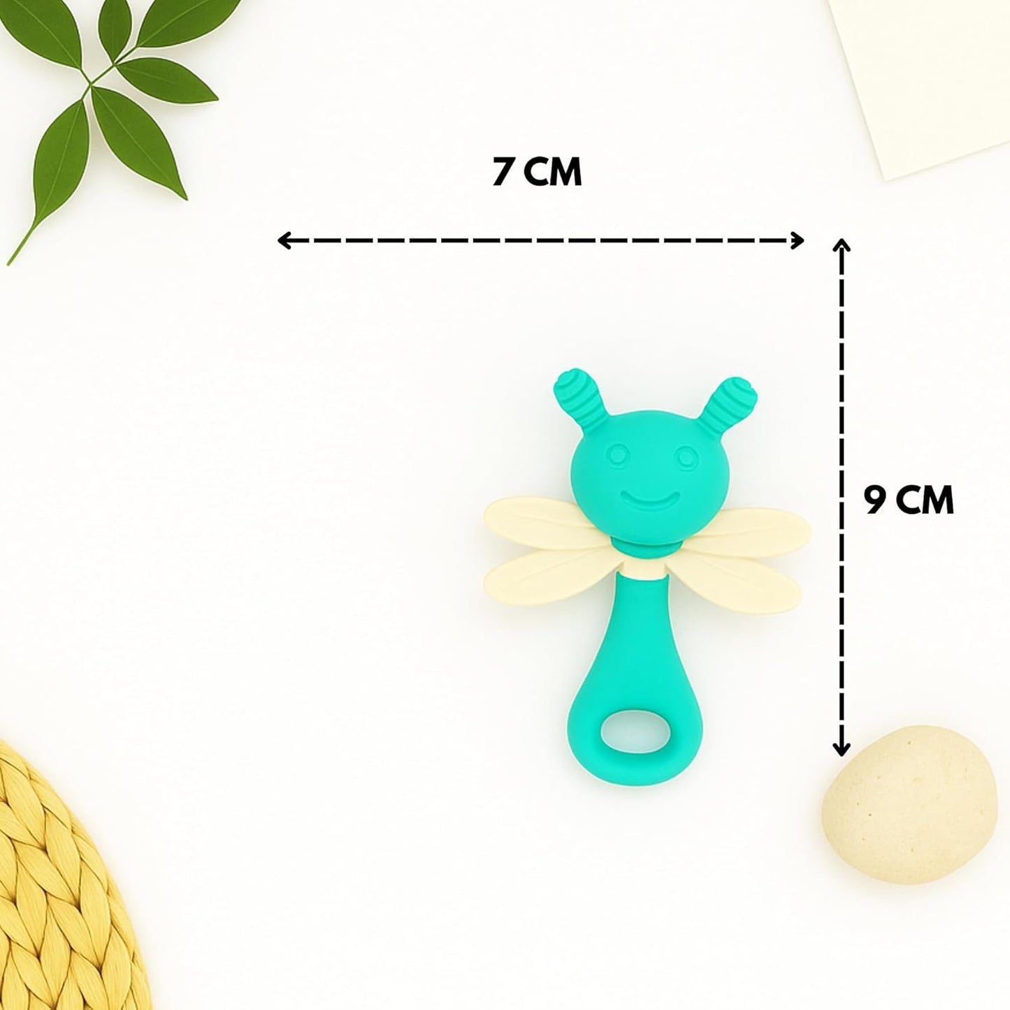 Premium Bunny Silicone Teether (Green)