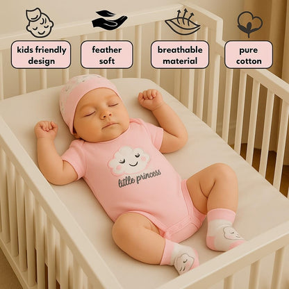 4 pcs Baby Clothing Gift Set - Pink Cloud Dreams