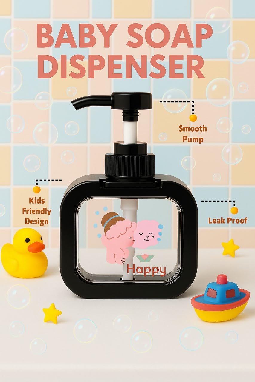 Soap Dispenser - Cartoon Design - Black