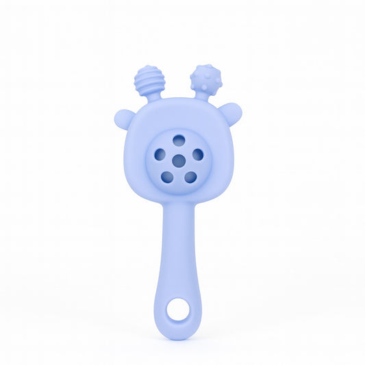 Giggly Giraffe Rattle Teether - Frost Blue