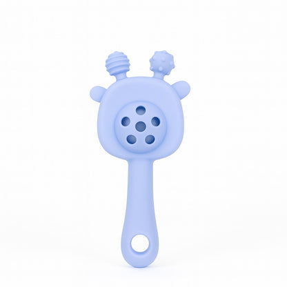 Giggly Giraffe Rattle Teether - Frost Blue