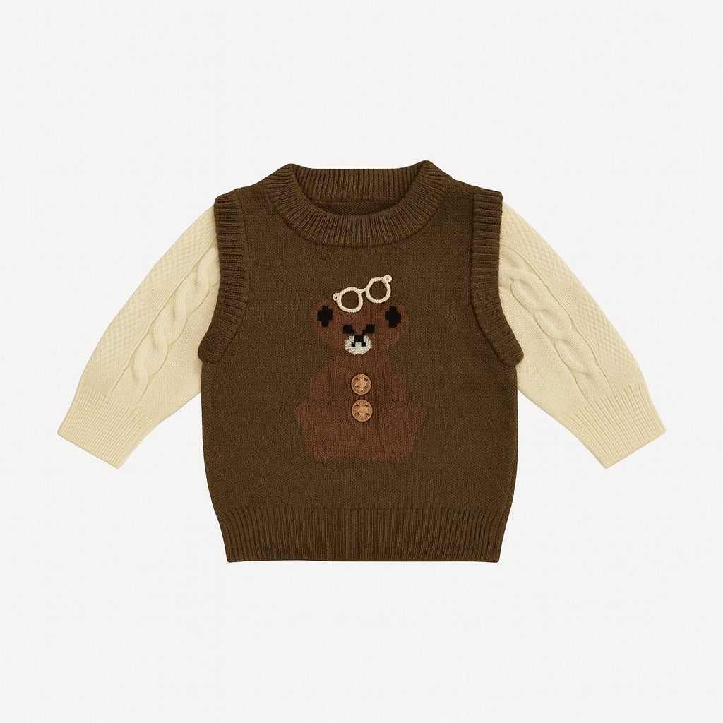 Knitted Sweater & Jogger Pant Co-ord Set - Professor Bear
