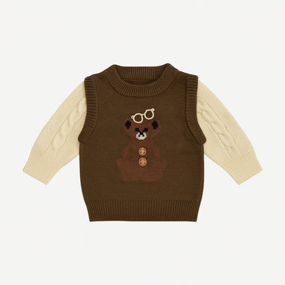 Knitted Sweater & Jogger Pant Co-ord Set - Professor Bear
