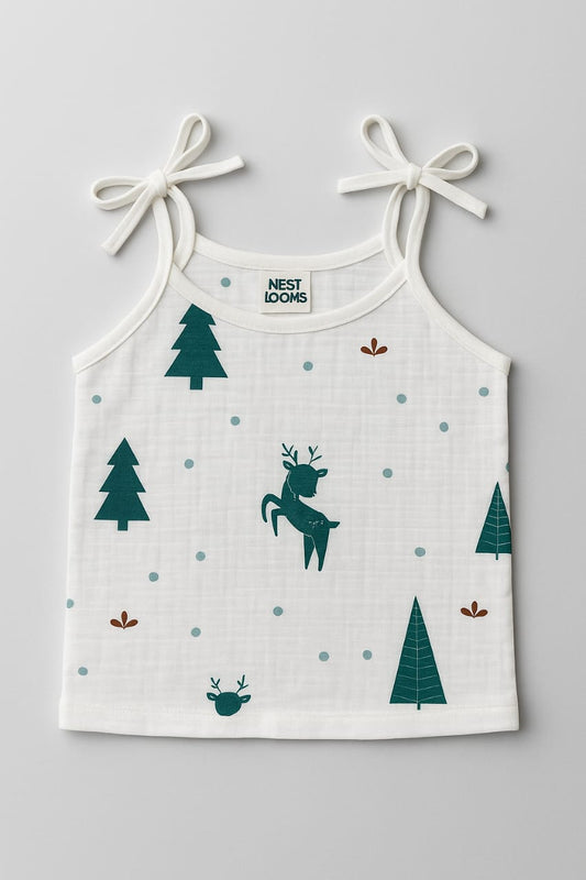 Dori Jhabla- Organic Cotton Muslin - Christmas Wonderland
