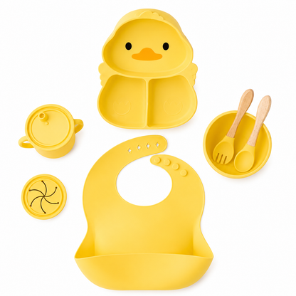 6 pcs Silicone Feeding Sets - Yellow Duck