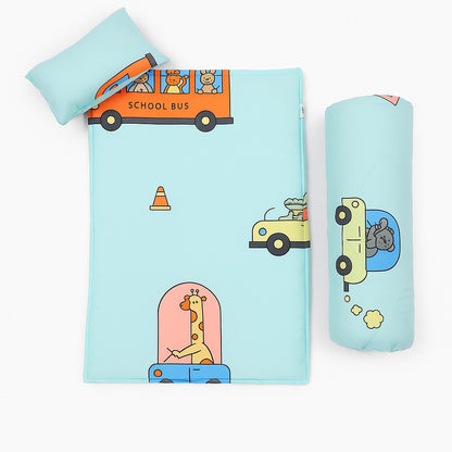 Baby Bedding Set -Highway Cuties (Quilt, Diaper Changing Pad, Pillow)