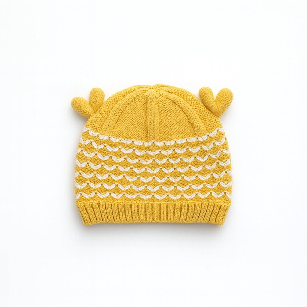 Woolen Hornie Beanie - Honey Tickle