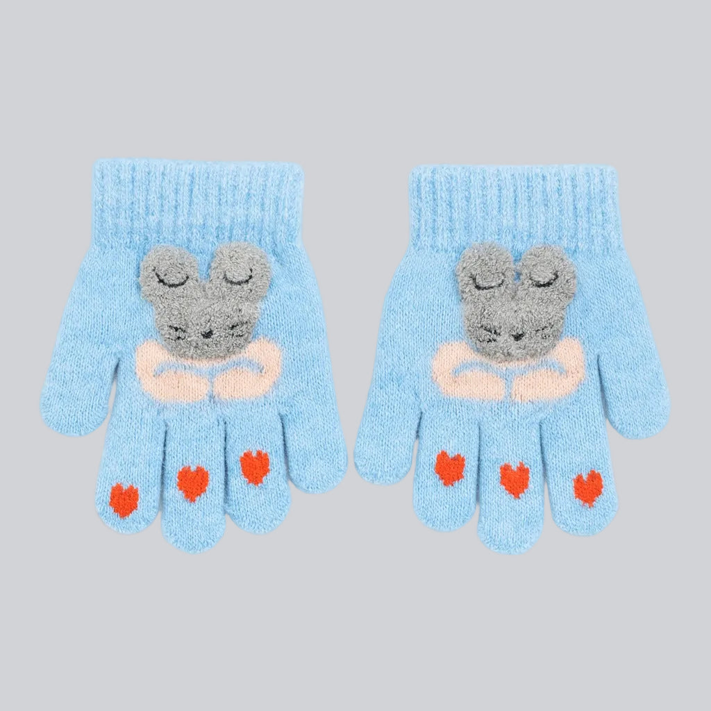 Baby Winter Finger Gloves - Frosty Kitten