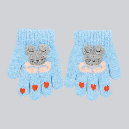 Baby Winter Finger Gloves - Frosty Kitten