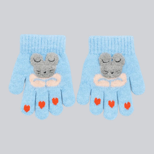 Baby Winter Finger Gloves - Frosty Kitten