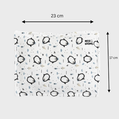 Mustard Seed Rai Pillow - Penguin Parade