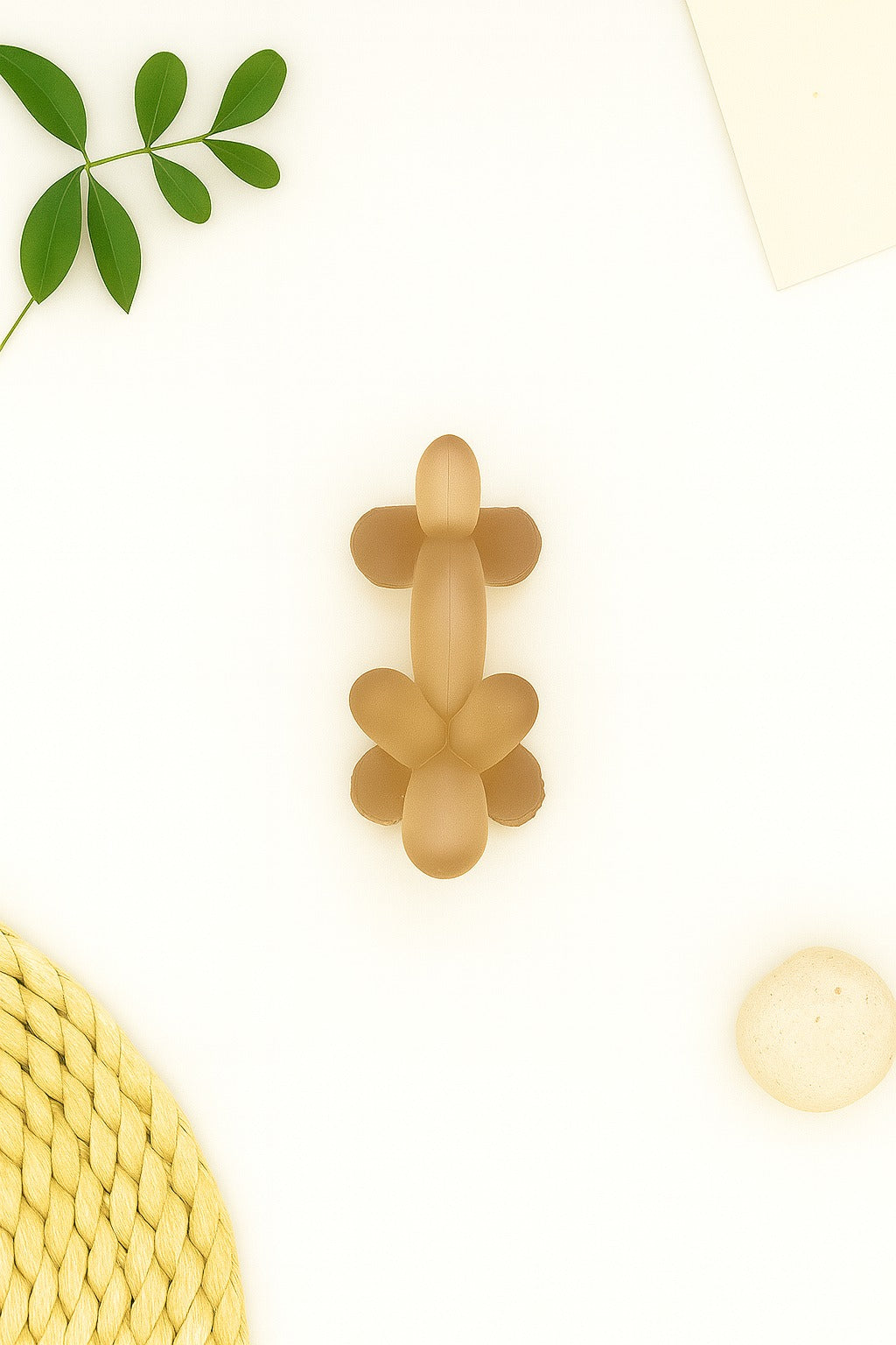 Premium Balloon Dog Shaped Silicone Teether (Brown)