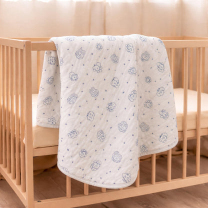 Organic Cotton Muslin Blanket - Bunny and Bear
