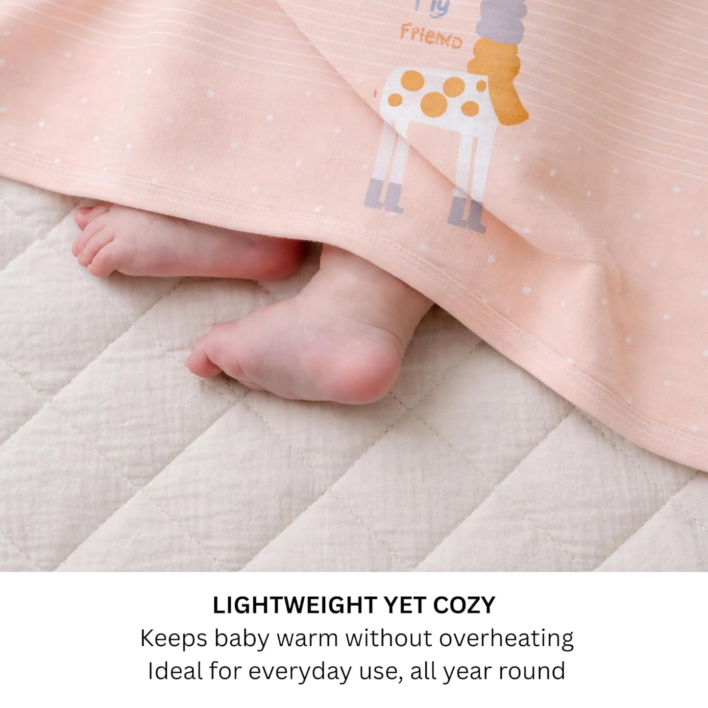 Cotton Baby Blanket - Honey Giraffe