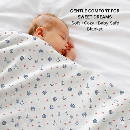 Organic Cotton Muslin Blanket - Sailor Star