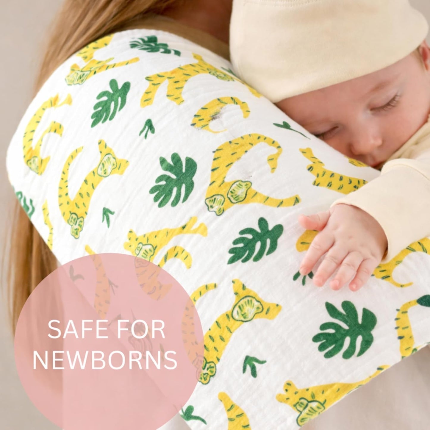 Organic Cotton Burp Cloth - Jungle Paws