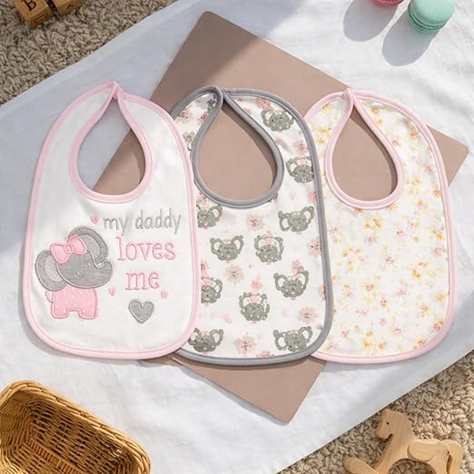 Cloth Feeding Bib Set of 3 - My Daddy Loves Me