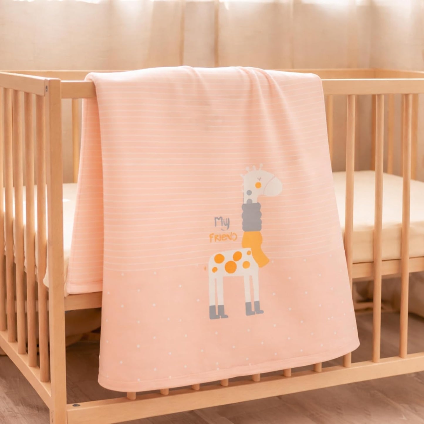 Cotton Baby Blanket - Honey Giraffe