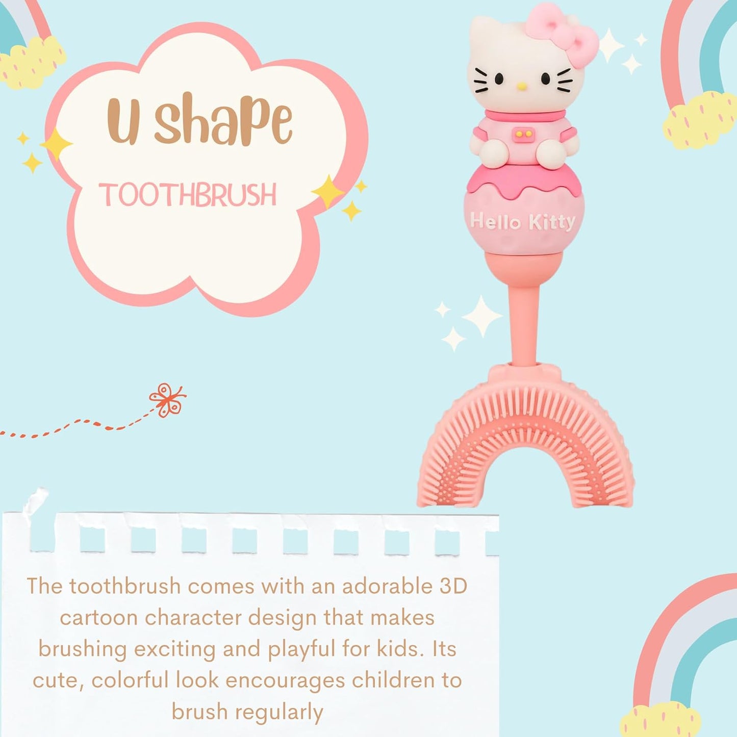 U-Shaped Toothbrush - Hello Kitty