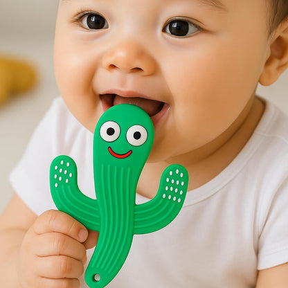 Silicone Cartoon Teether - Cactus (Green)