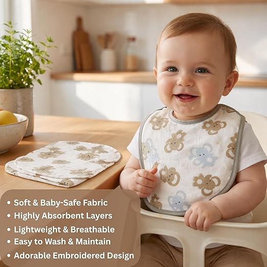 Cloth Feeding Bib Set of 3 - Mommy's Little Man