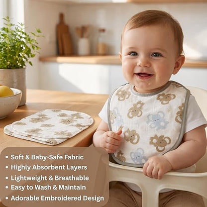 Cloth Feeding Bib Set of 3 - Mommy's Little Man