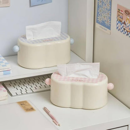Decorative Baby Wipes & Tissue Storage Box - Sweetheart Checks
