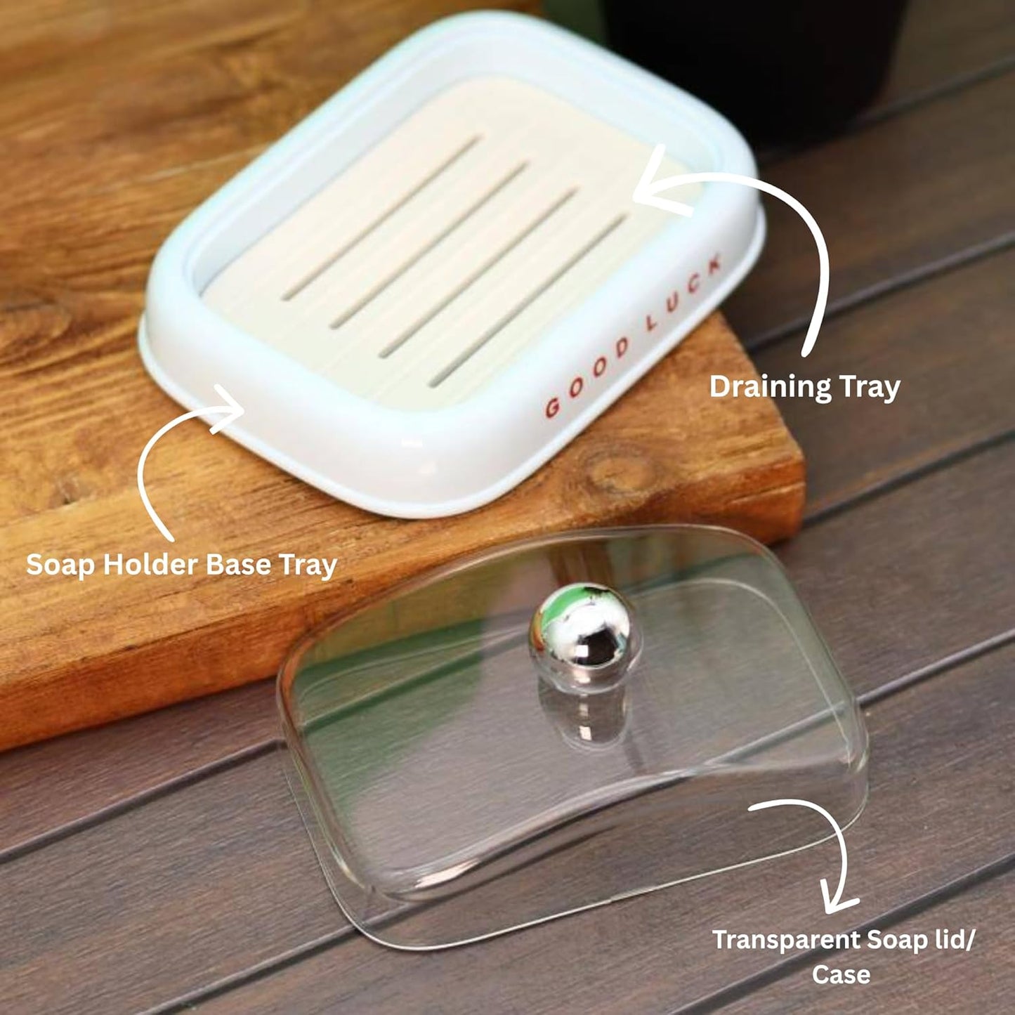 Soap Holder - Good Luck - Blue