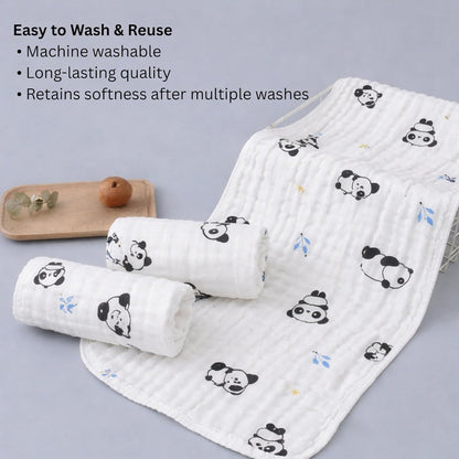 Organic Cotton Burp Cloth - Peek-a-Panda