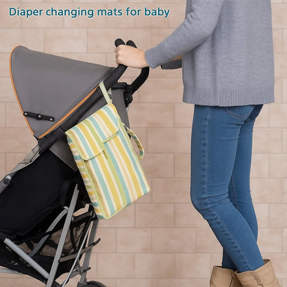 Portable Diaper Changing Mat - Pastel Striped