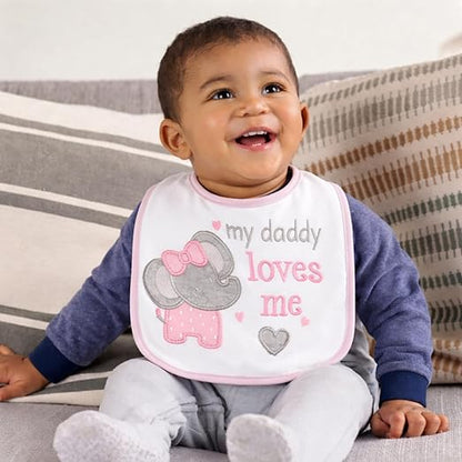 Cloth Feeding Bib Set of 3 - My Daddy Loves Me