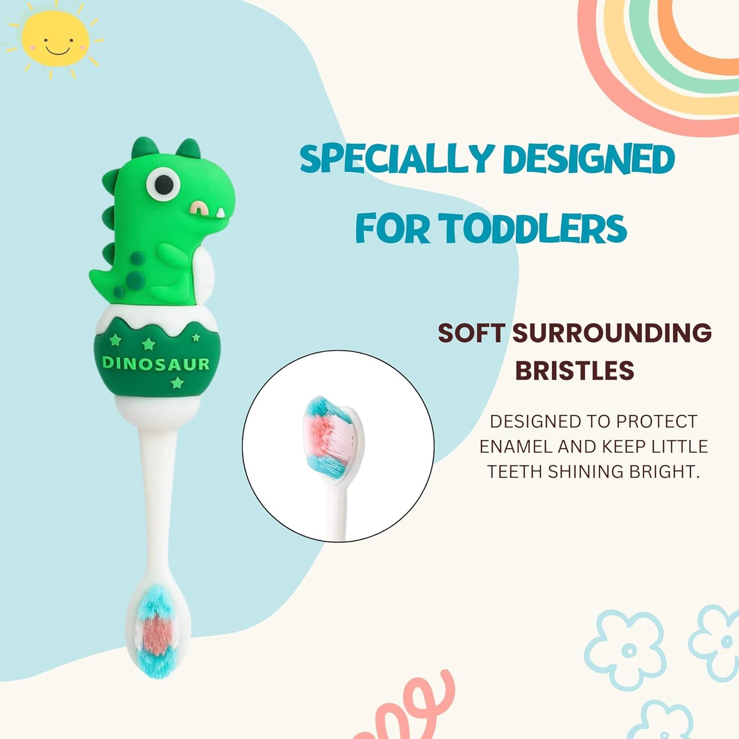 Toddler Toothbrush - Green Dino