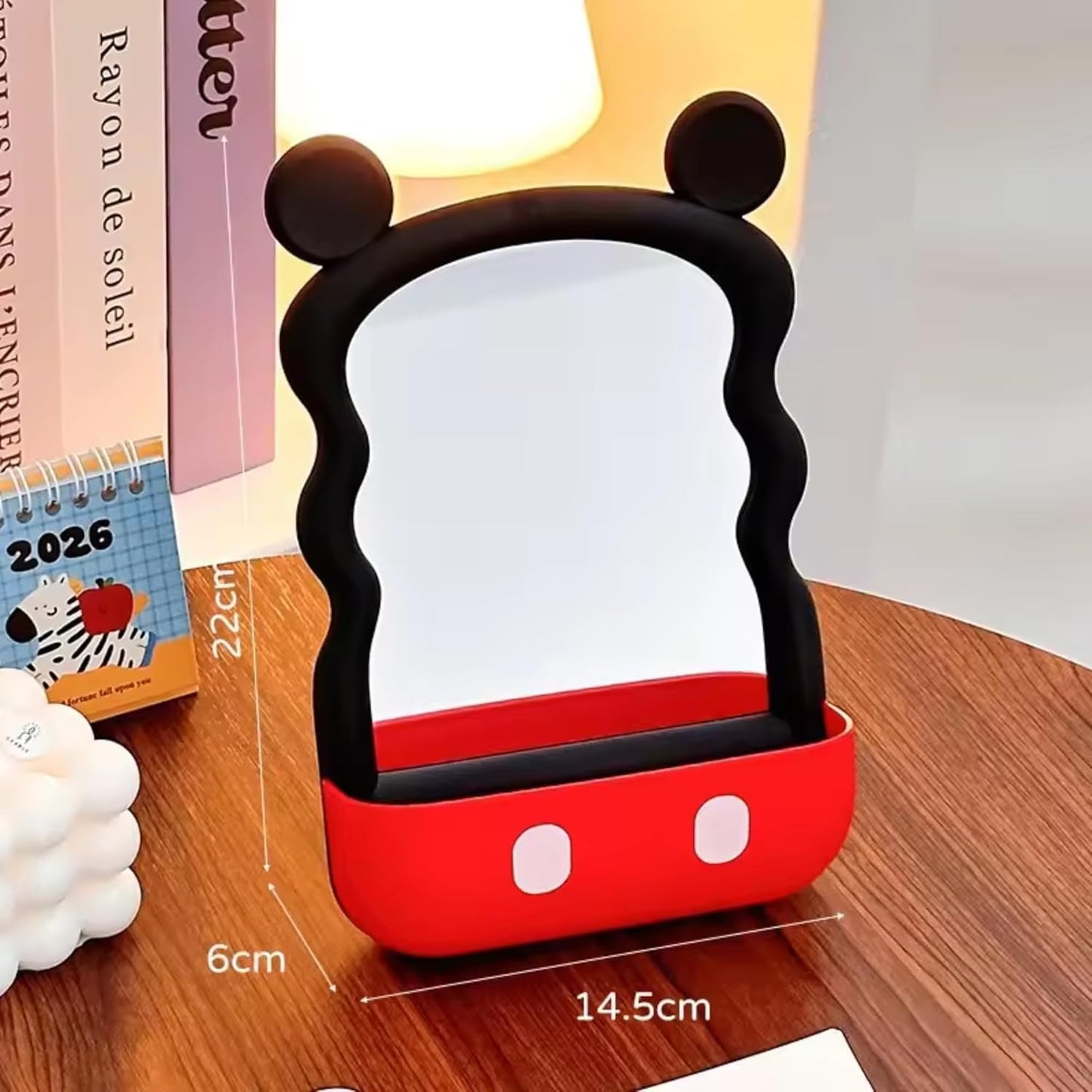 Children’s Decorative Mirror with Storage Space - Black Mickey