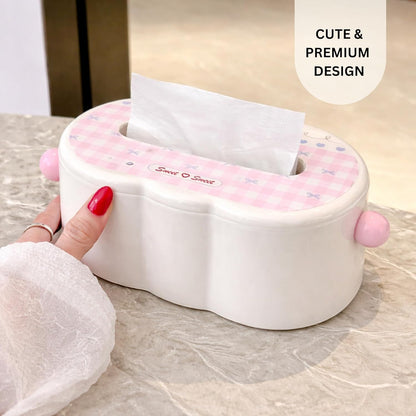 Decorative Baby Wipes & Tissue Storage Box - Sweetheart Checks