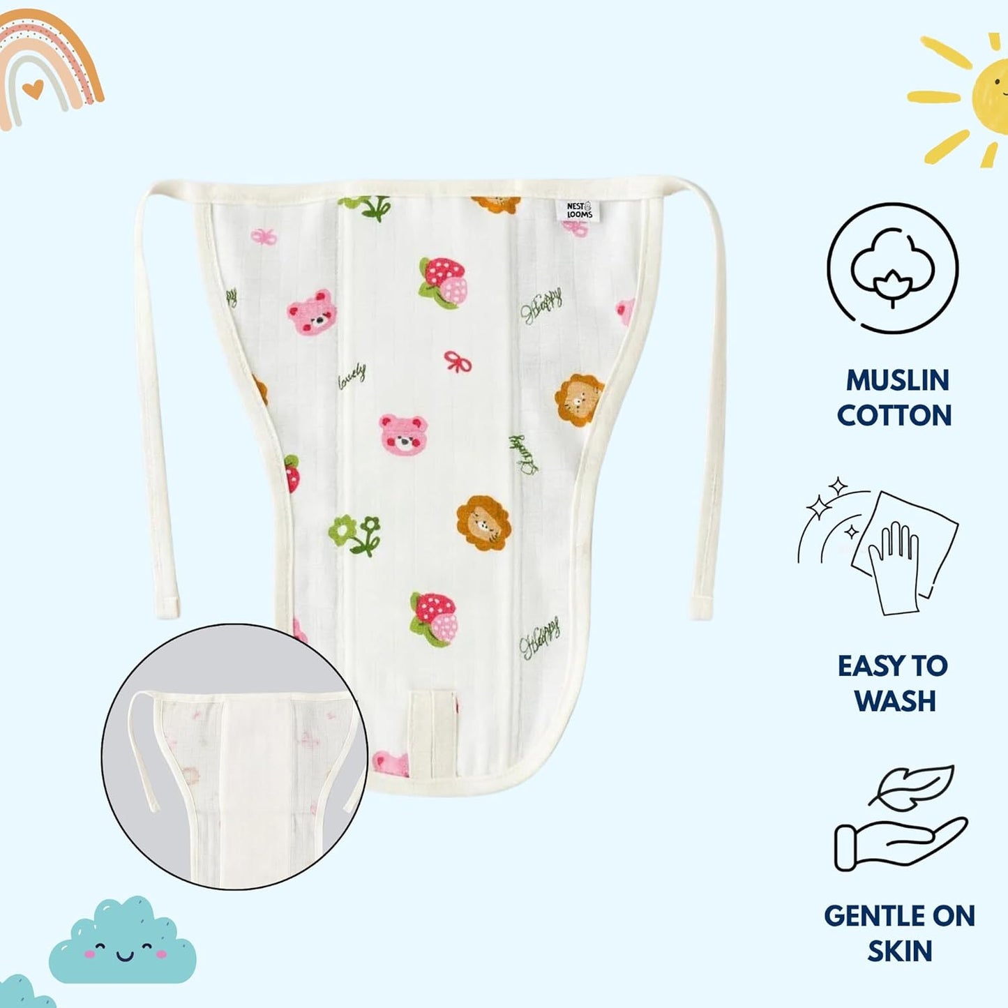 Muslin Nappy - Bee