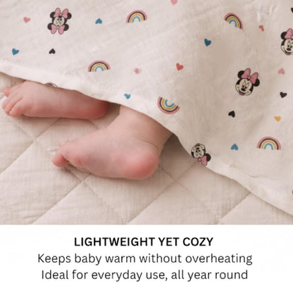 Organic Cotton Muslin Blanket - Mickey Love