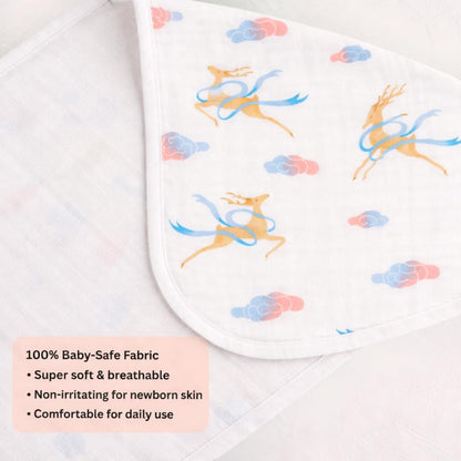Organic Cotton Burp Cloth - Sky Dancer