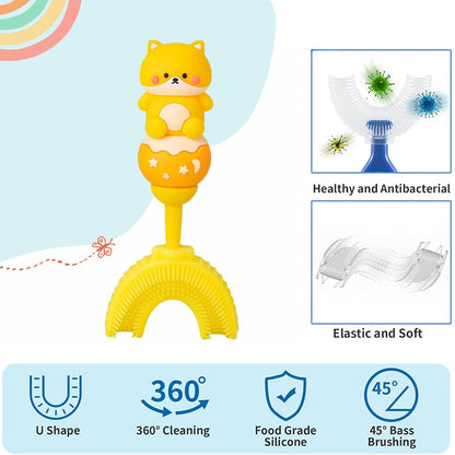 U-Shaped Toothbrush - Sunshine Teddy