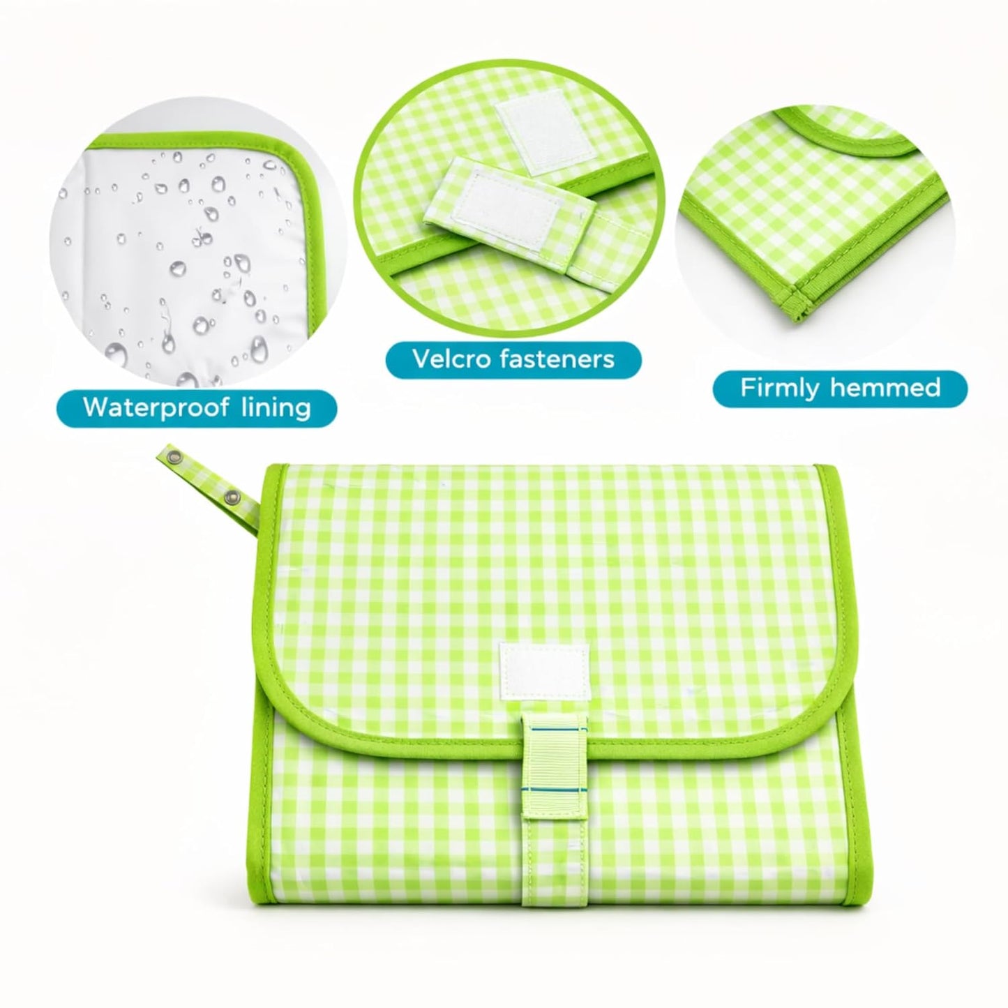 Portable Diaper Changing Mat - Fresh Checks