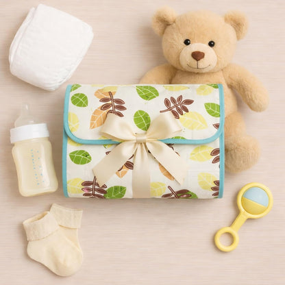 Portable Diaper Changing Mat - Tropical Leaves