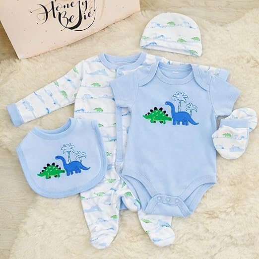5 pcs Baby Clothing Set - Little Dino