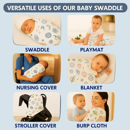 Baby Muslin Swaddle - Galaxy Dreams